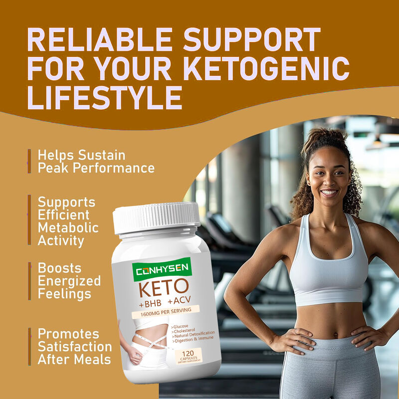 Cápsulas Private Label Keto+ACV+BHB com BHB e Vinagre de Maçã para Controle de Peso, Aumento de Energia, Foco e Queima de Gordura