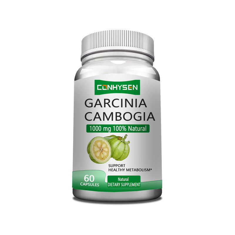 Marca privada Garcinia Cambogia Suplementos de ervas Garcinia Cambogia cápsulas apoiam um metabolismo saudável e apoiam um melhor humor