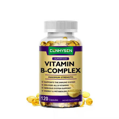 Rótulo Privado Vitaminas B Complexo Softgels Suporte Sistema Nervoso Multivitaminas Gummies