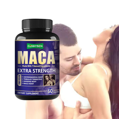 OEM Maca Male Enhancement Capsules Suporte de Energia Homens Pílulas de Potência Tongkat Ali Capsulas