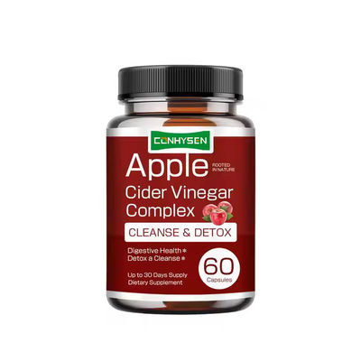 Produtos orgânicos de vinagre de maçã suplementos de desintoxicação cápsulas de limpeza promover a digestão