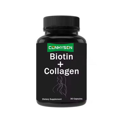 OEM Extracto de Plantas de Colágeno Biotina Cápsulas Suplemento de Queratina Para Cabelos e Pele Saudáveis