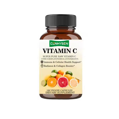 Vitamina C cápsulas 200 mg Suporte Imune Coração Saúde do Cérebro Mistura Proprietária