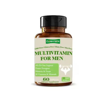 Logotipo personalizado Suplemento multivitamínico cápsulas de energia para homens aumentar a memória