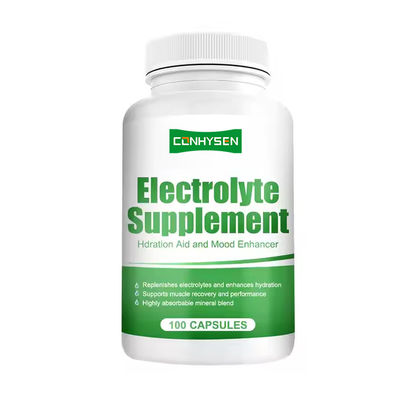 Cápsulas de eletrólitos aumentam a hidratação Suplemento de recuperação muscular para corredores