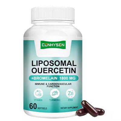 Quercetina Liposomal Softgels Suplemento de Ervas da Cúrcuma Apoiar Níveis Saudáveis de Energia
