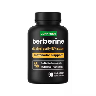 OEM ODM cápsulas de berberina extracto de planta suplemento cápsulas de apoio saúde intestinal gastrointestinal