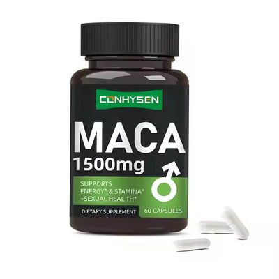 Sabor personalizado cápsulas de melhora masculina raiz de maca suplemento dietético oferece resistência