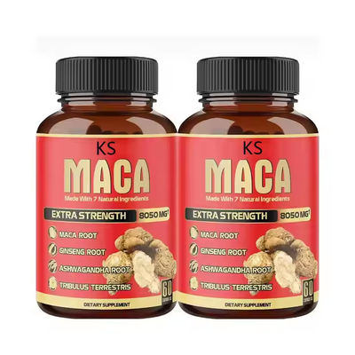 Extracto de raiz de maca cápsulas de reforço masculino com 7 ingredientes de ervas extra força