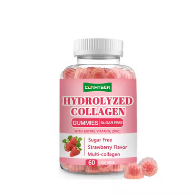 Suplemento de Colágeno Hidrolizado Goma com Biotina Vitamina Zinco Fortalece a Saúde óssea