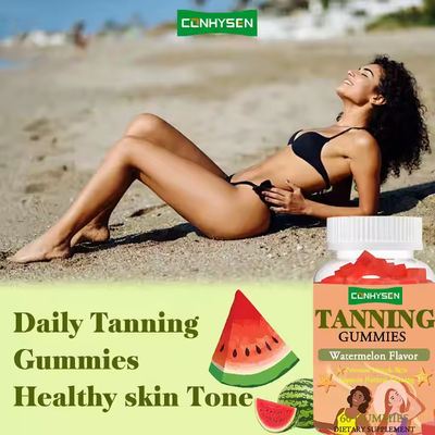 Suplementos de bronzeamento diários com várias vitaminas, gomas para antienvelhecimento e prevenção do bronzeamento
