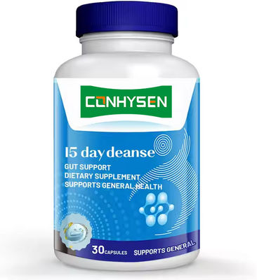Marca privada 15 dias cápsulas de limpeza intestinal para saúde digestiva e saúde intestinal emagrecimento corporal