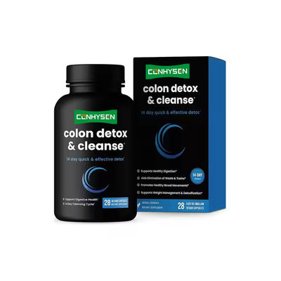 OEM Colon Detox Cleanse Capsules Perda de peso Enzimas digestivas Capsulas de extrato de folha de Senna