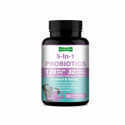 Cápsulas Prebióticas 5-em-1 de Marcas Próprias Promovem a Desintoxicação e o Metabolismo Suplementos Probióticos