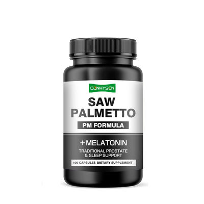 PM Fórmula Para Suporte Tradicional ao Sono da Próstata Saw Palmetto cápsulas com melatonina