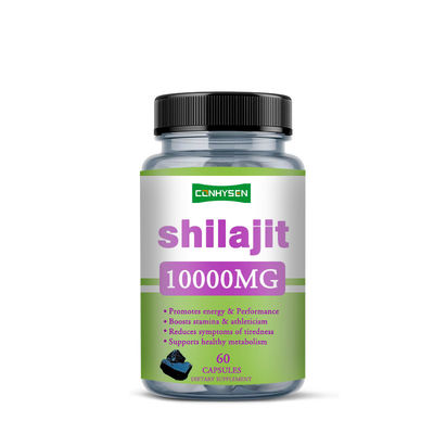 Marcas Próprias Cápsulas de Shilajit Puro 1000mg Cápsulas de Cuidados com a Saúde Promovem Energia e Desempenho