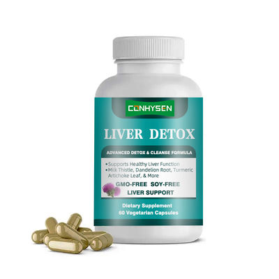 Cápsulas de Desintoxicação do Fígado Suplemento de Cúrcuma Vegan Friendly Suporta a Limpeza e Desintoxicação do Fígado