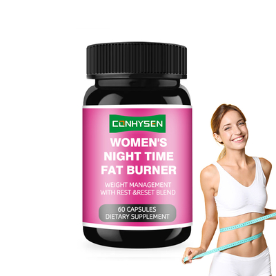 Fábrica de suprimento de mulheres de noite tempo de queima de gordura cápsulas promove o controle de peso com descanso e reiniciar mistura