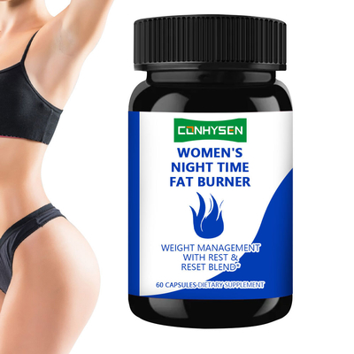 Cápsulas queima gordura noturna personalizadas de fábrica para mulheres, ajudam a acalmar o nervosismo e promover o relaxamento