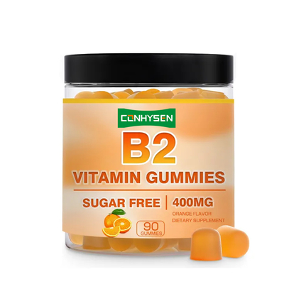 Gomas de Vitamina B2 Premium com CoQ10 Aumentam o Metabolismo Suportam a Saúde do Sistema Nervoso Suplementos
