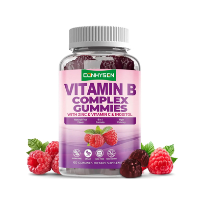 Gomas de Vitaminas do Complexo B para Reforço da Imunidade Vitamina C B6 Zinco Folato Suplemento Alimentar Bala de Vitamina B12