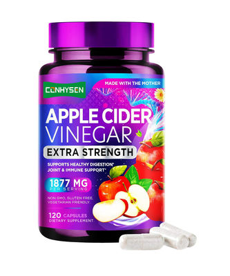 Cápsulas de Vinagre de Cidra de Maçã Extra Forte Suporte à Digestão Saudável, Articulações e Suporte Imunológico