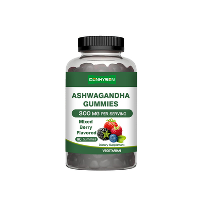 Gomes de Ashwagandha com extrato de KSM-66 para suporte de energia e sono