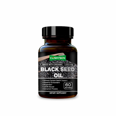 Óleo de semente de semente preta orgânico de fábrica Softgels apoiar sistema imunológico