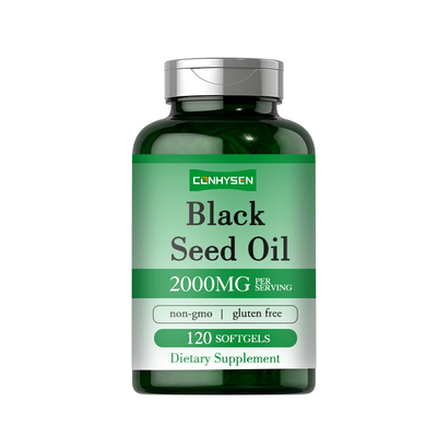Fábrica Venda em Atacado Óleo de Semente Preta Softgels Potente Antioxidante Custom