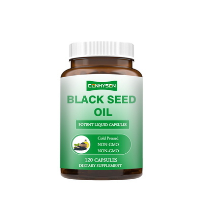 Cápsulas de Óleo de Semente Negra 500mg para Saúde do Coração, Cabelo, Pele e Unhas