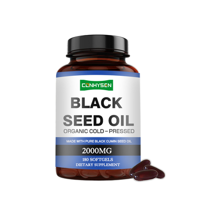 Óleo de semente preta Softgels 500mg com Omega-3 6 9 para bem-estar