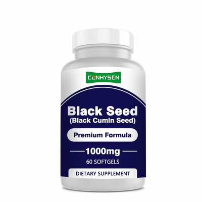 Óleo de semente preta Softgels 1000mg com Omega-3 6 9 para a saúde do cérebro