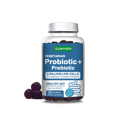 Suprimento de fábrica de gomas probióticas prebióticas para um trato intestinal saudável e imunidade