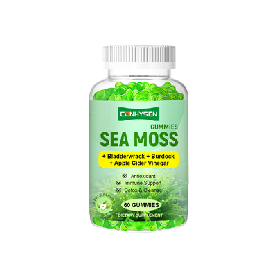 OEM/ODM Custom Organic Sea Moss Gummies Candy Suporte articular ósseo saudável