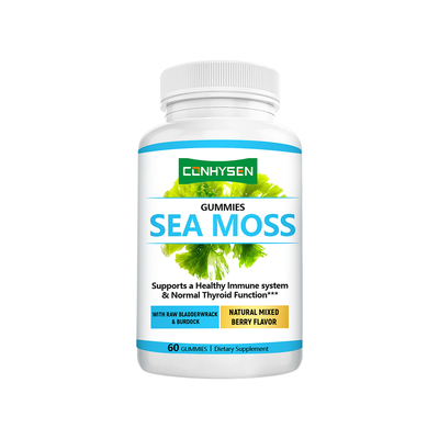 Goma de musgo do mar Suporte de energia natural Sabor de baga misturada OEM/ODM Personalizado