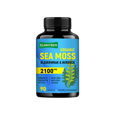 Cápsulas Personalizadas de Musgo Marinho 2100mg Suporte à Função da Tireoide Direto da Fábrica