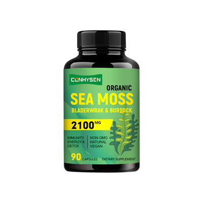 Fabricante de cápsulas de musgo marinho natural com marca personalizada para aumentar a produção de energia