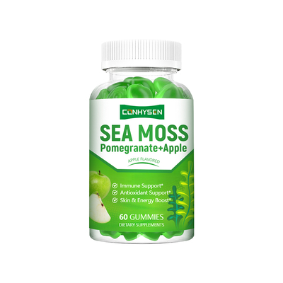 Pomegranate Apple Sea Moss Gummies Suporte Antioxidante OEM/ODM Personalizado