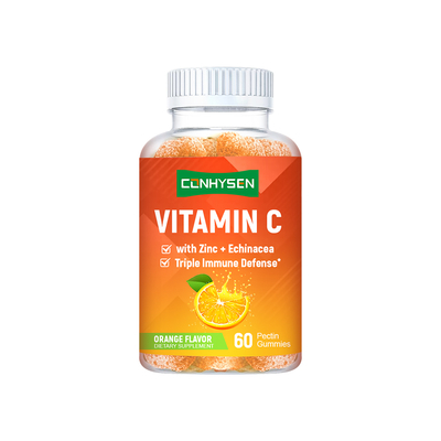 Vitaminas C pectina gomas com zinco OEM/ODM personalizado melhorar os níveis de energia