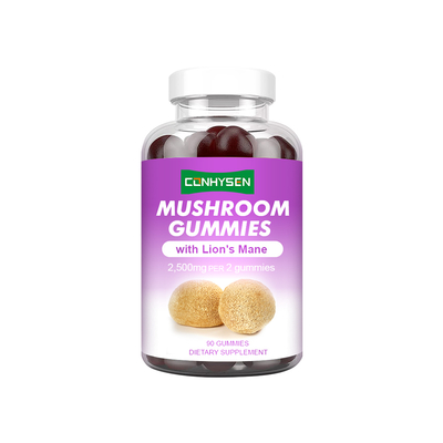 Gomas de Cogumelos 2500mg Impulsionam a Função Metabólica Fabricante Personalizado