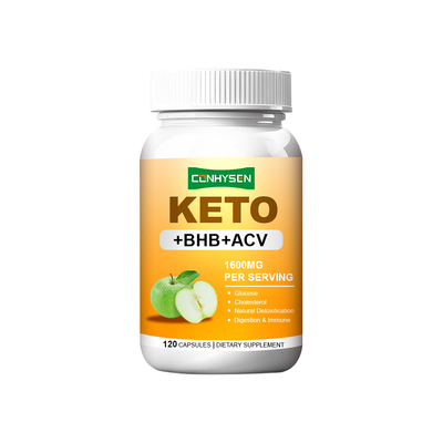Cápsulas Keto com BHB ACV 1600mg Direto da Fábrica Digestão Suporte Imunológico