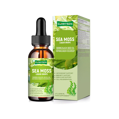 Fábrica de Gotas Líquidas de Musgo Marinho Natural para a Função da Tireoide com Suporte de Rótulo Personalizado